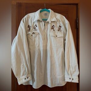 Mickey Mouse Embroidered Corduroy Shirt